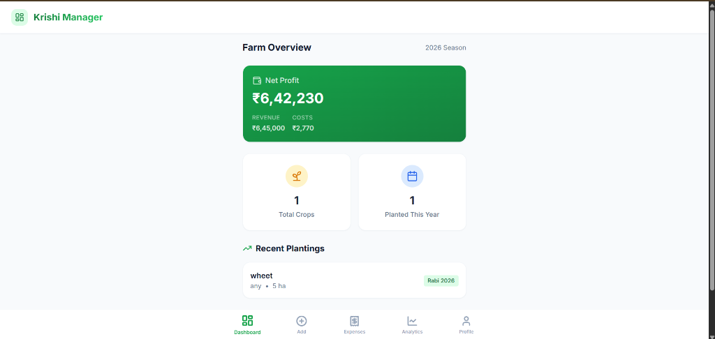 Krishi Manager App